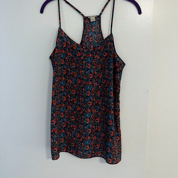 J. Crew Floral Printed Racerback Camisole, Size 8 - Picture 1 of 4